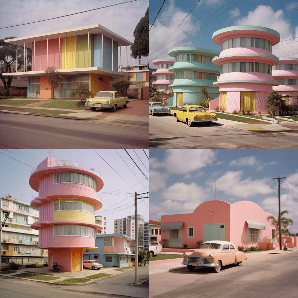 在过去的核心上，过去的3个地方是1960 - Midjourney Prompt