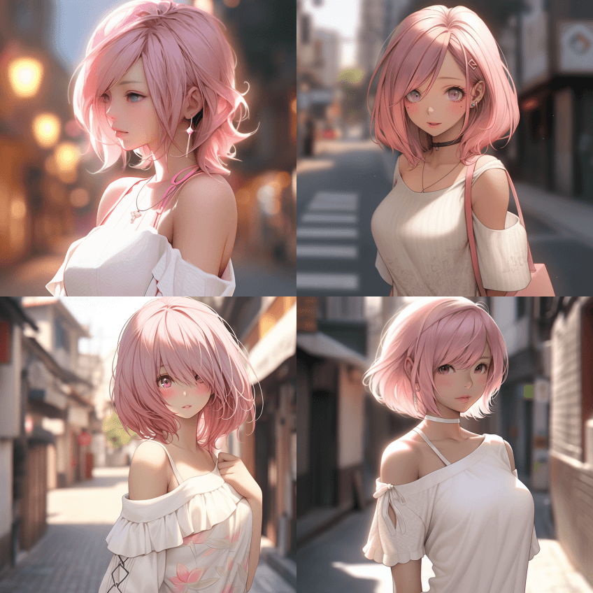 Top CG，一个甜美可爱的亚洲女孩 - Midjourney Prompt