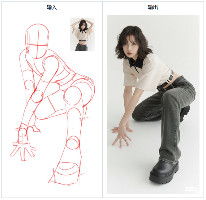 线稿图生成图像 - Nano Banana提示词