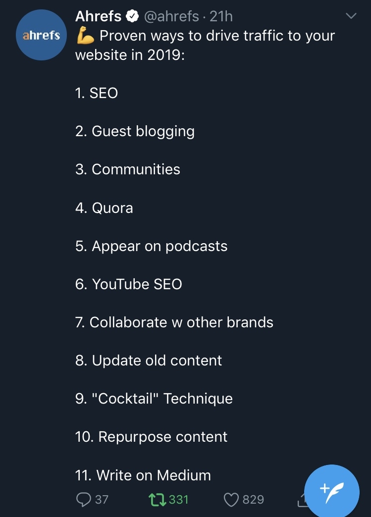 Proven ways to drive traffic to your website.