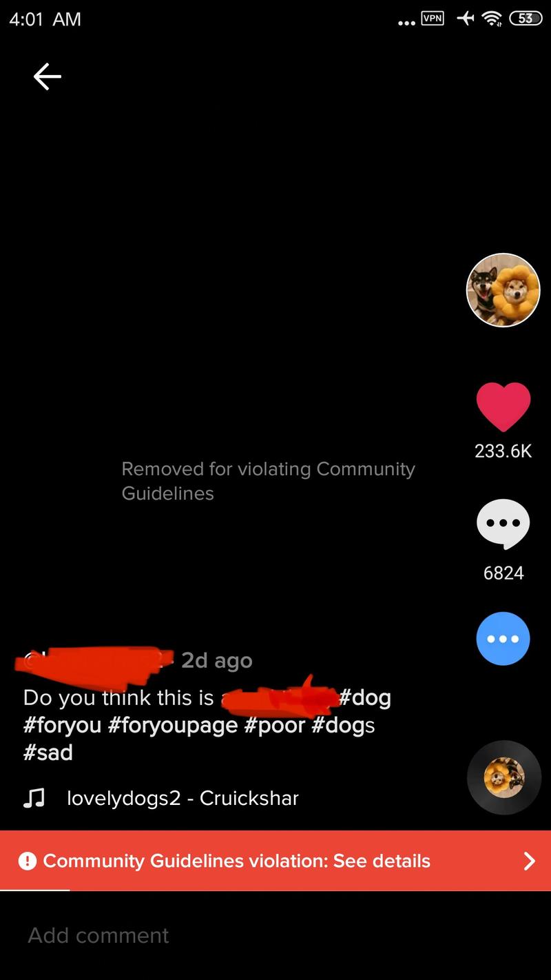 一条爆了的视频被官方屏蔽了，内容方面没什么敏感的地方，是感人的视频。也没具体说违法了什么规则。请教一