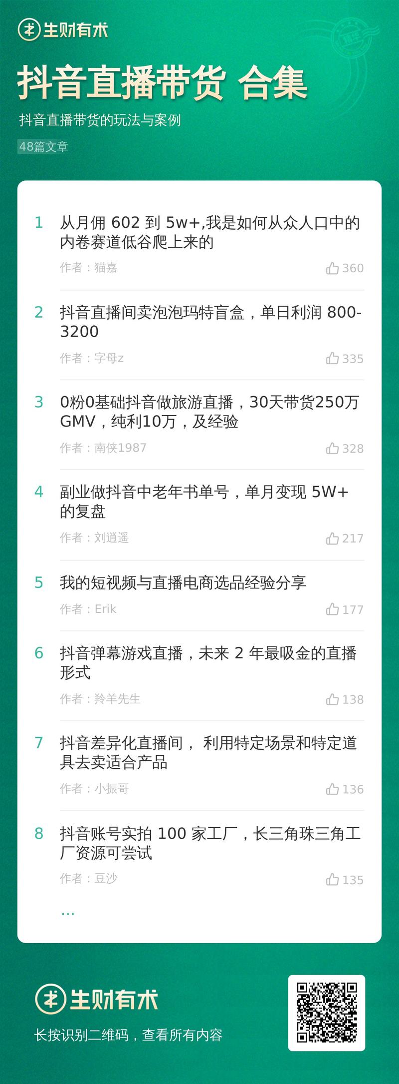周五啦，又继续上新一个抖音相关的合集内容。
由志愿者