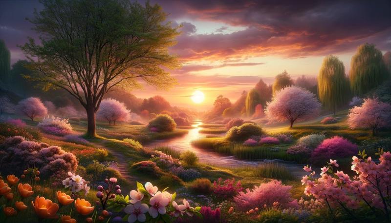 【DALL·E绘画春日尽在眼前】
AI工具组合使用，用之长，弃之短。DALL·E绘画对自然语言理解胜