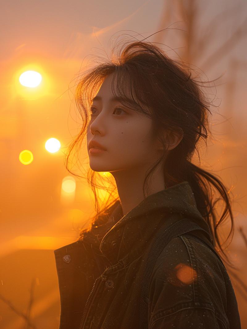 011：他们说心若向阳，然后就能自带光芒。这组提示词中，用了非常专业的一个摄影技术：广角，然后搭配插