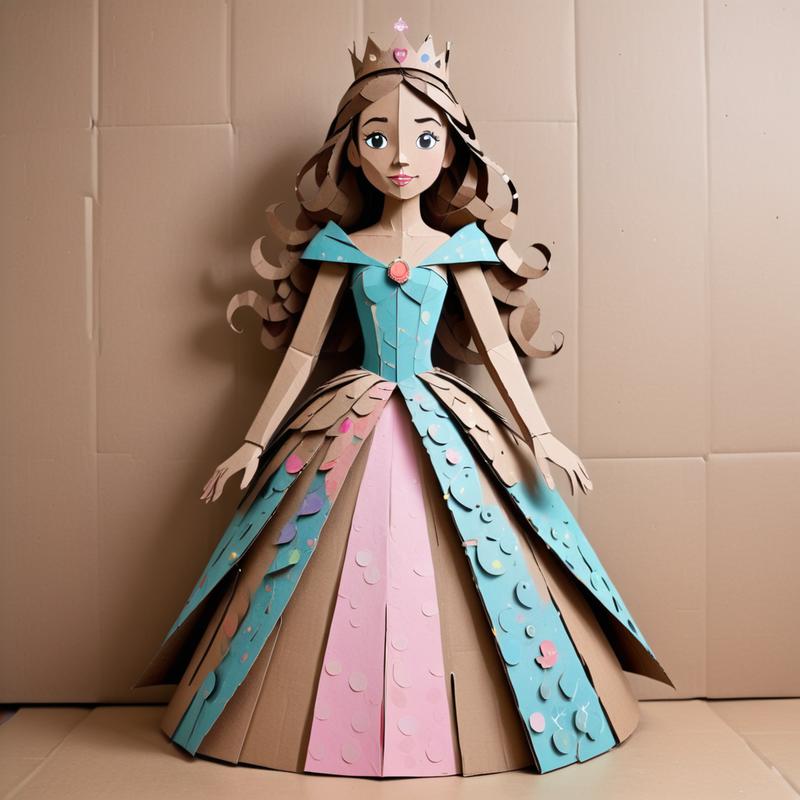 今天我们继续来分享有趣的 Lora，今天听雨要分享的是一个纸板风格的 Lora (SDXL)，蛮有意