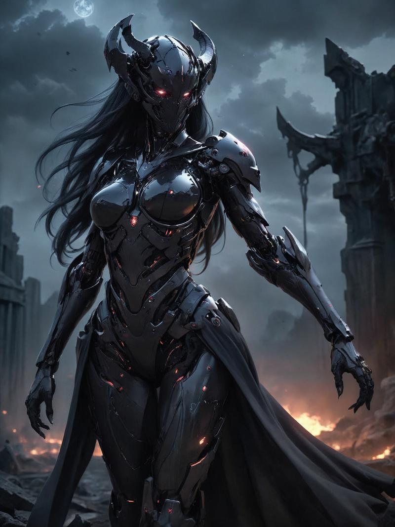 今天听雨来分享一个机甲套装的 Lora，还是蛮酷的。
模型放网盘里了，感兴趣的小伙伴自取：