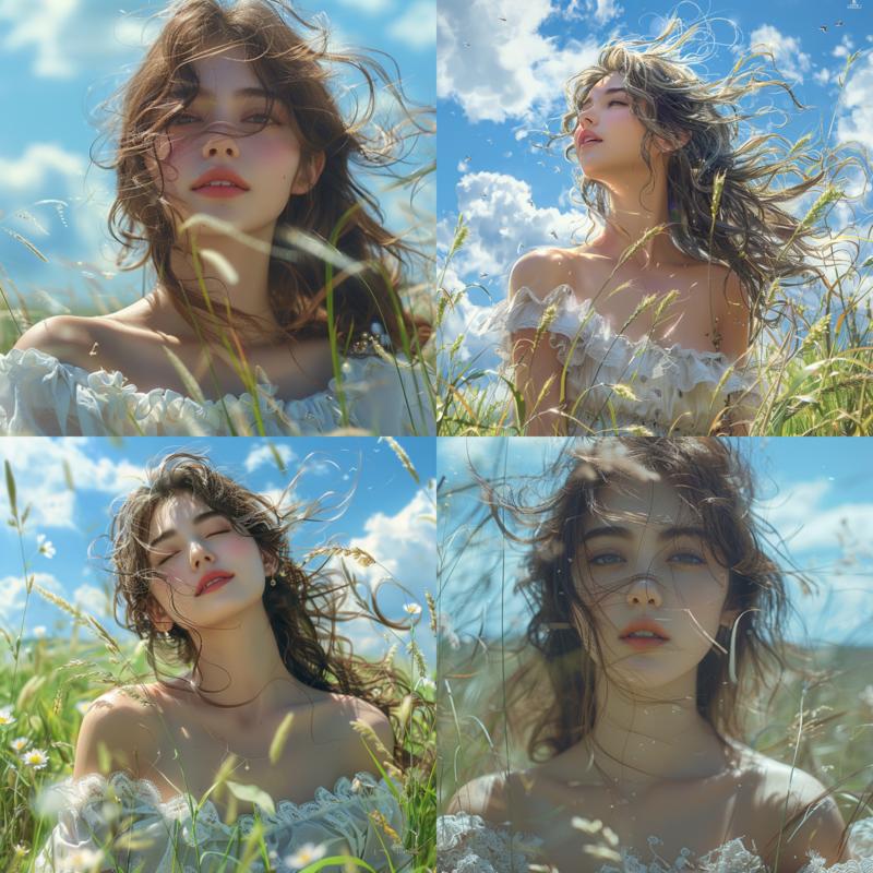 女孩头像提示词：xuer a sense of story girl,1girl,solo,brow