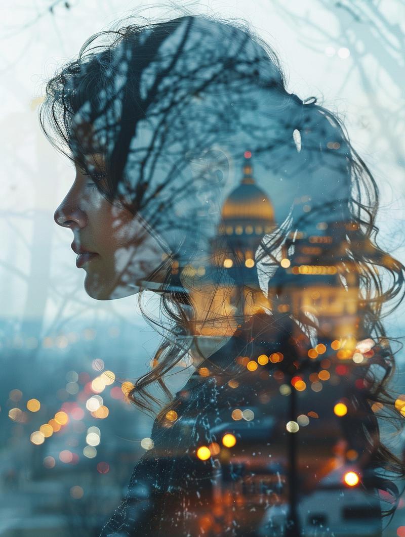 008:这组图使用了一个非常重要的摄影技巧:双重曝光(double exposure),以增加神秘感