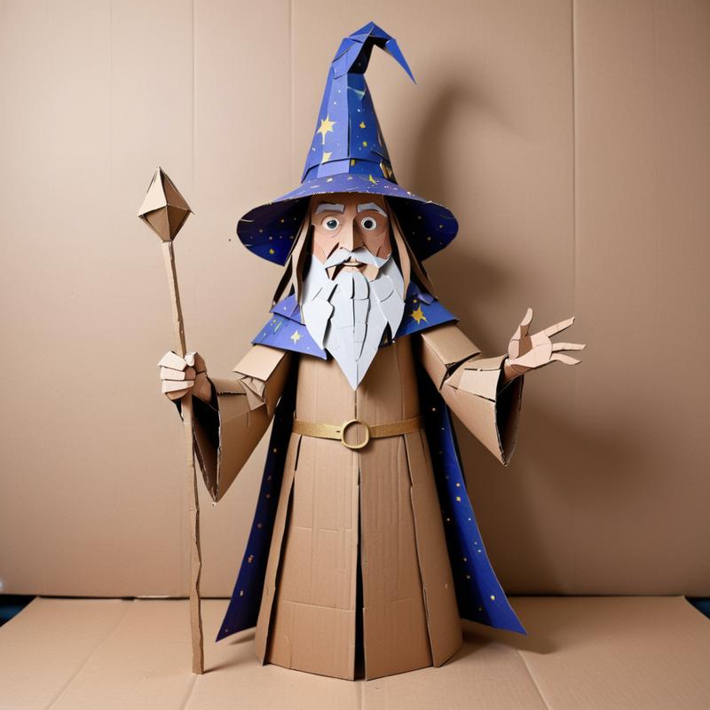 今天我们继续来分享有趣的 Lora，今天听雨要分享的是一个纸板风格的 Lora (SDXL)，蛮有意