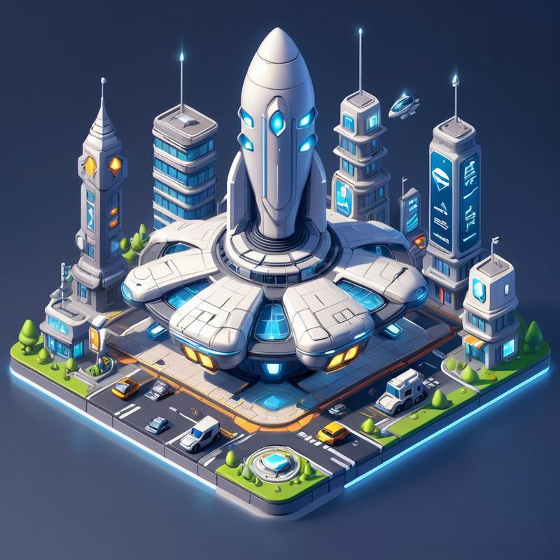 今天听雨要分享的是一个等距图块风格的 Lora 模型：zavy-ctsmtrc-sdxl
触发词：