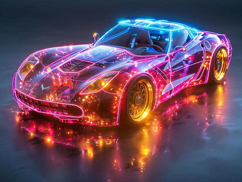 A colorful and transparent [Your object] with ligh