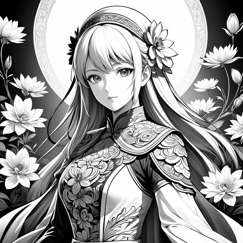 今天听雨要分享的是一个线性漫画风格的 Lora，如果想要纯黑白呢就用：colorless，如果想要彩