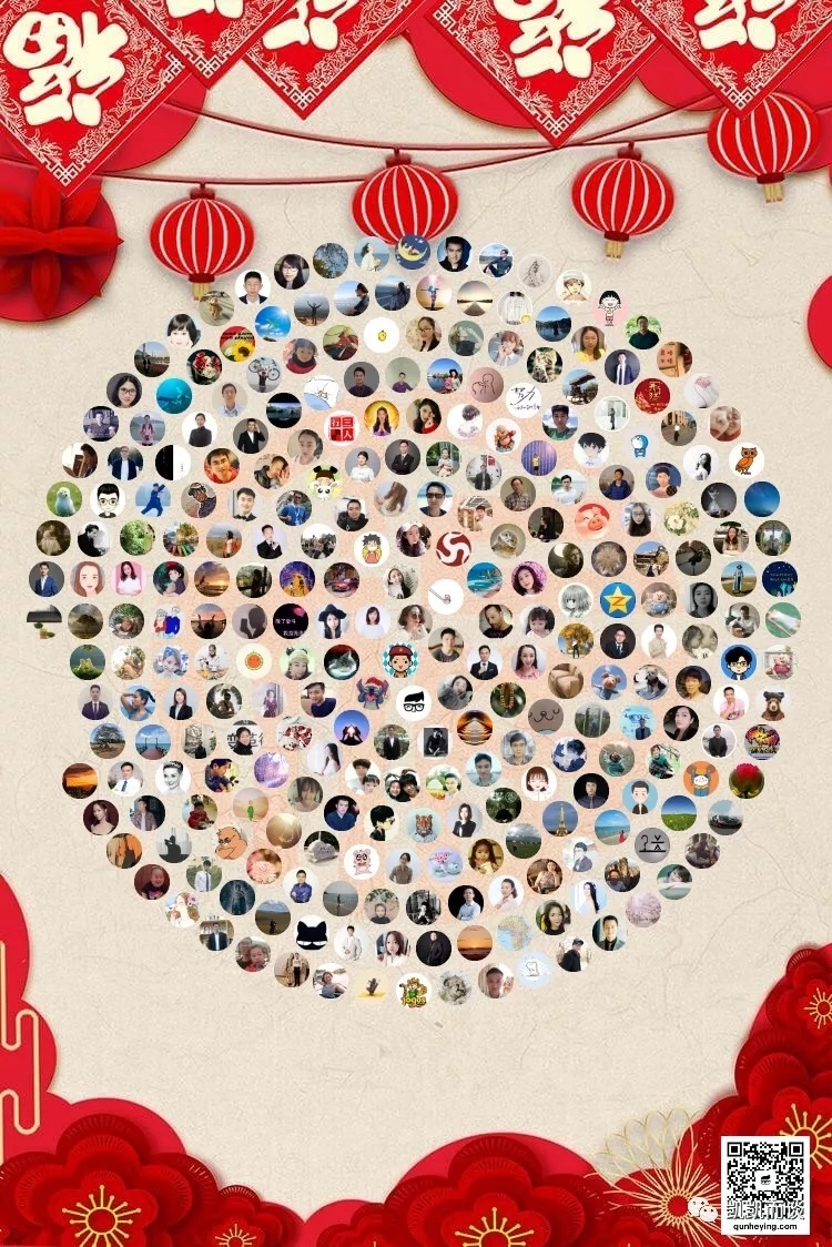 这是我做的一个小工具，今天正式发布，一键生成社群头像全家福。
微信群合影