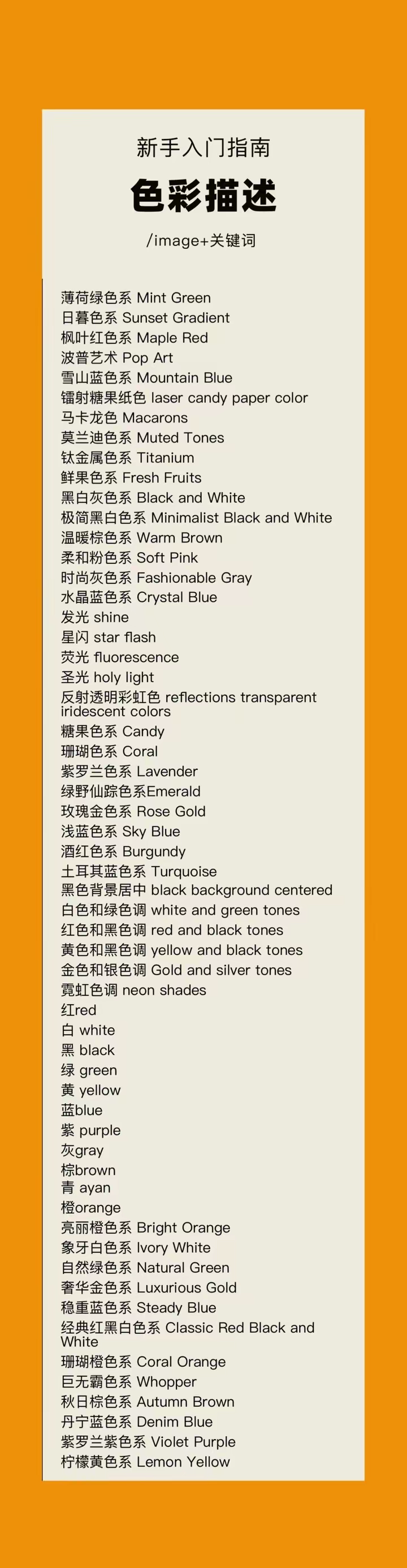 mj 咒语集合
如果有用，点个赞再收藏呗，或者收藏了点个赞呗[呲牙]