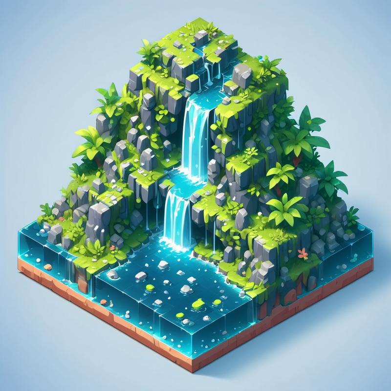 今天听雨要分享的是一个等距图块风格的 Lora 模型：zavy-ctsmtrc-sdxl
触发词：