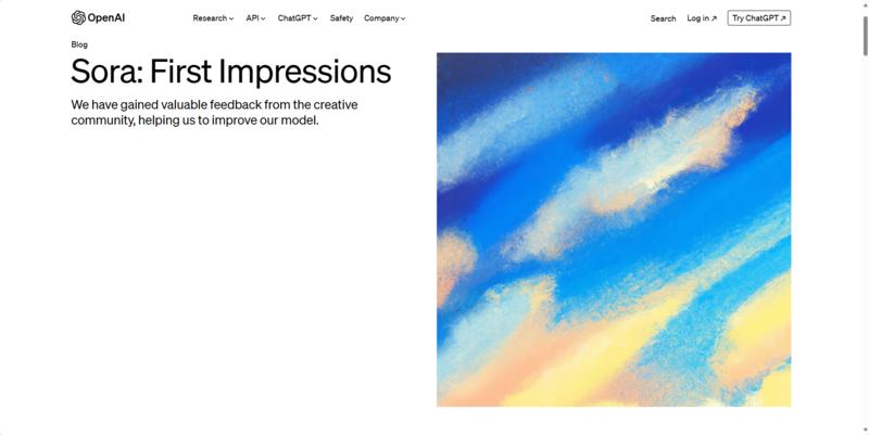 Sora 虽然还没对普通用户开发，但是通过精挑细选，与一批艺术家、设计师和电影人合作，已经花了几个月