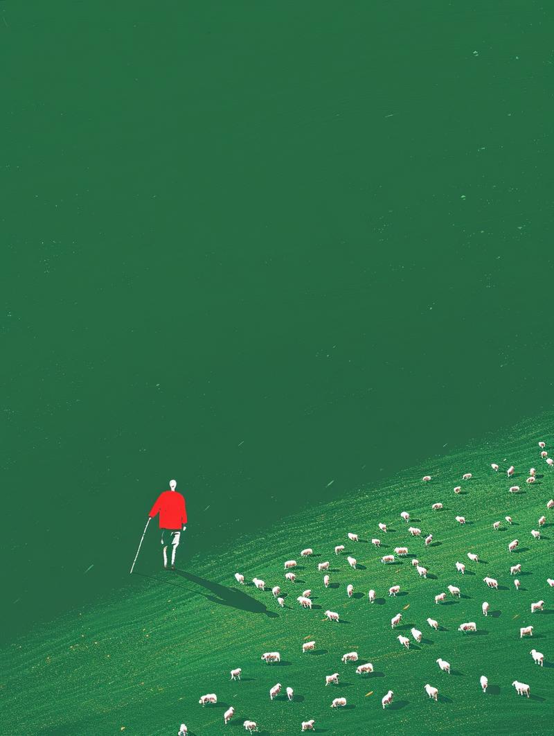 012:为什么说砍柴的陪不起放羊的?
完整提示词:
A book cover with a