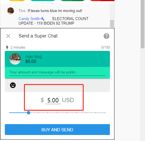 有没有在YouTube上面看美国大选的
他们是不是太聪明了，在右侧有卖聊天的，5刀的，10刀的，10