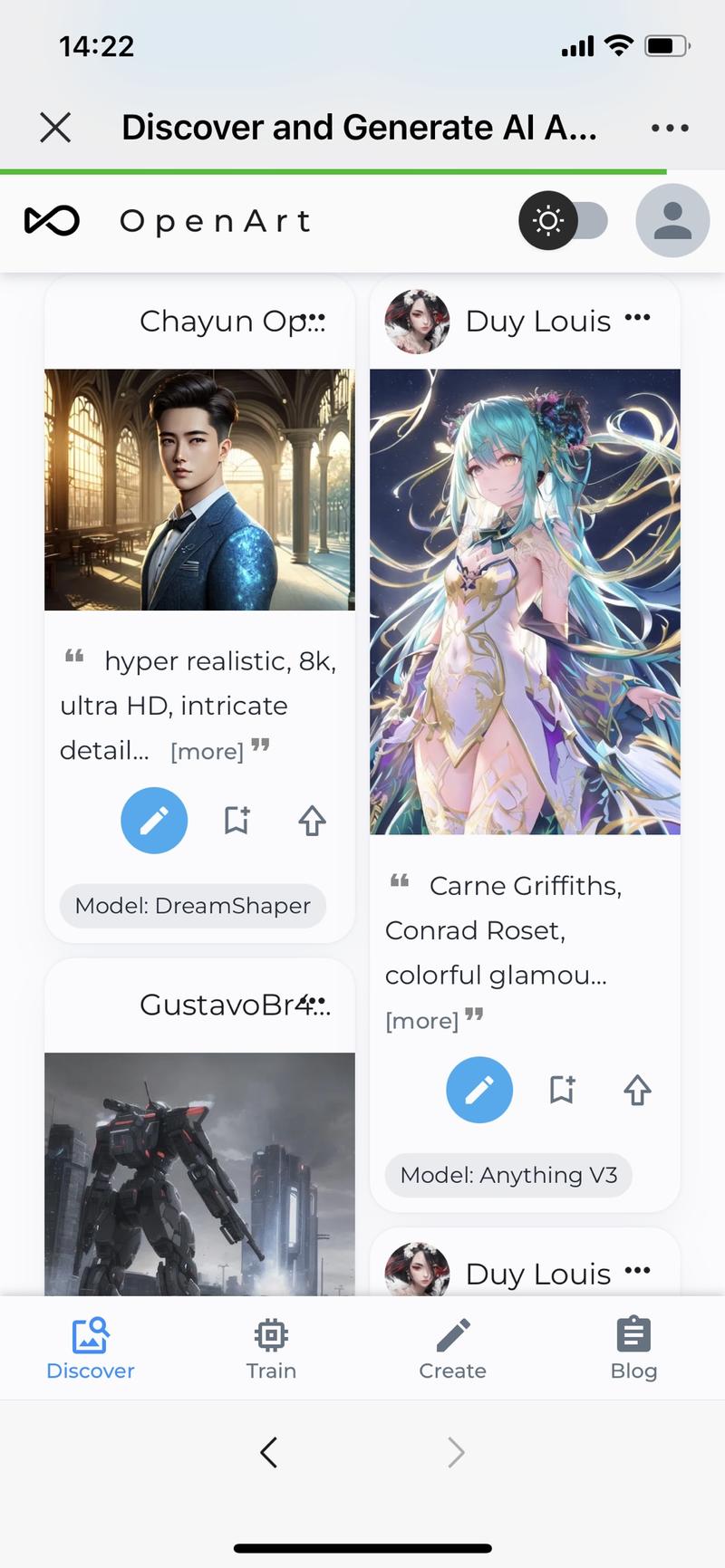 收集了部分Ai绘画的应用站，感兴趣的朋友可以深度探索。
1、OpenArt.ai
这是一个能检索到