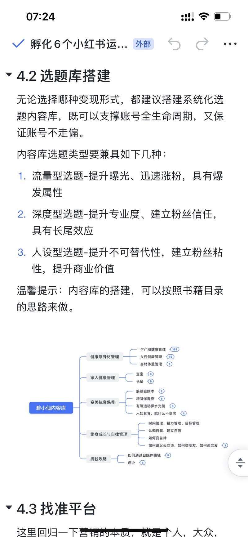 【100个大健康IP成事技巧-01】如何做一个有价值的人设/搭建永远都做不完的选题库？
小红书账号