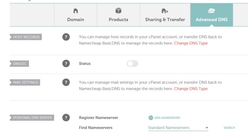 想问一下namecheap里的MX设置过还能修改吗，总是找不到在哪