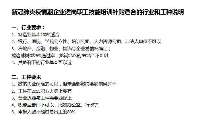 现有一个项目，有深圳企业资源（尤其是制造业）的可以勾搭下
项目：领取培训补贴（政府花钱给企业，企业组