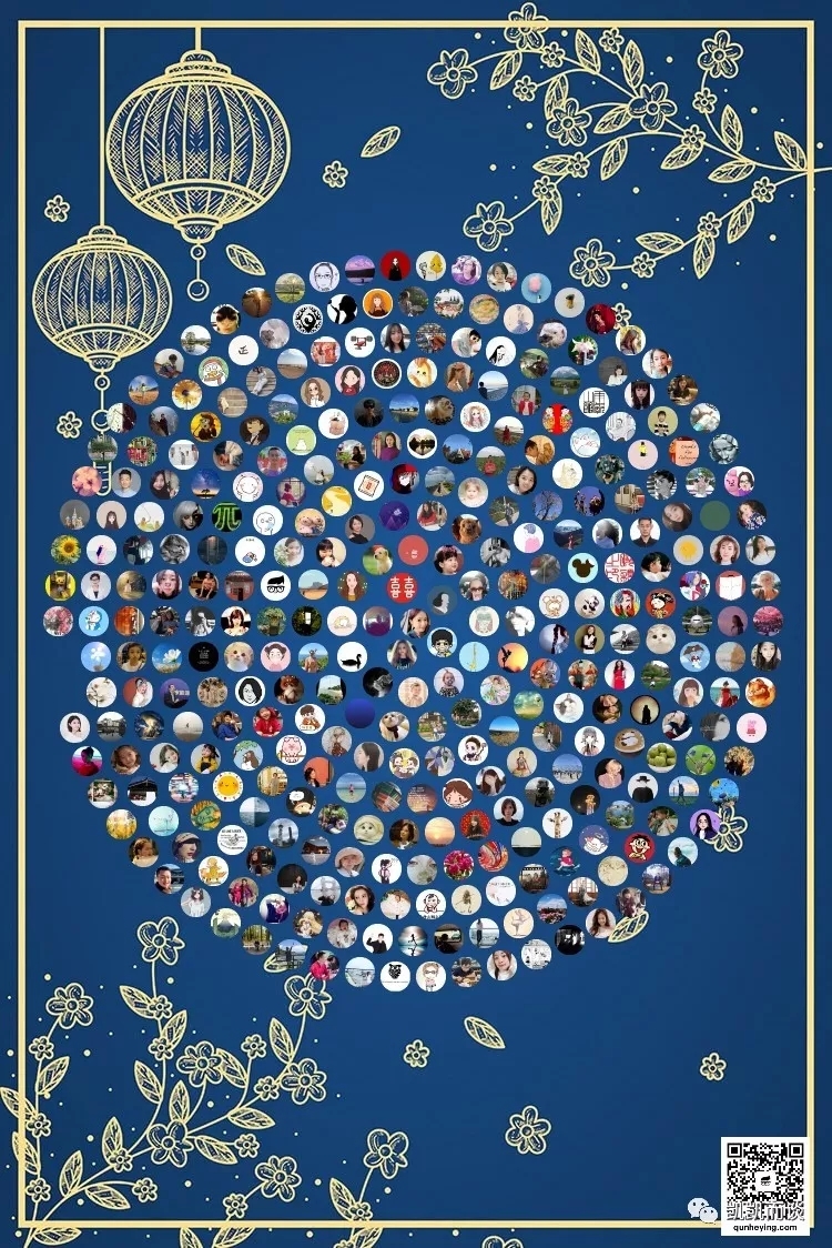 这是我做的一个小工具，今天正式发布，一键生成社群头像全家福。
微信群合影