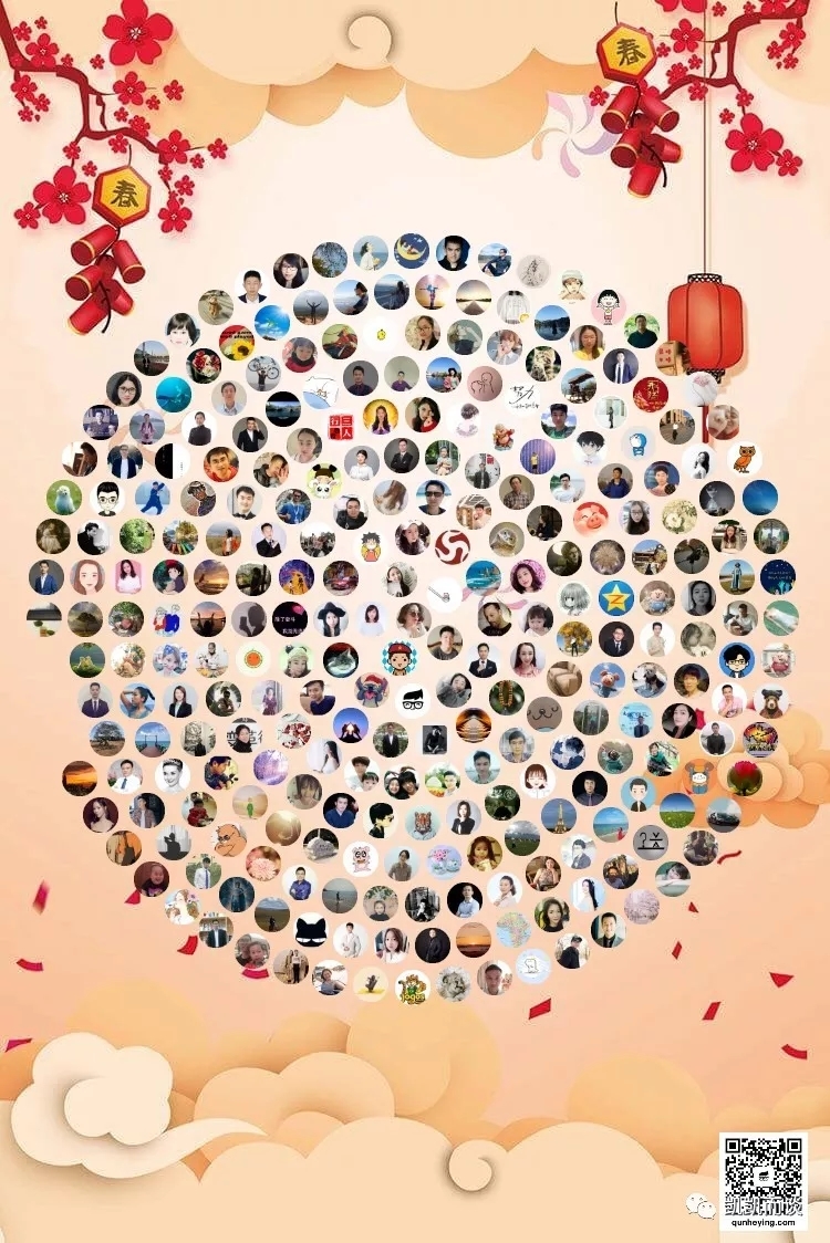 这是我做的一个小工具，今天正式发布，一键生成社群头像全家福。
微信群合影