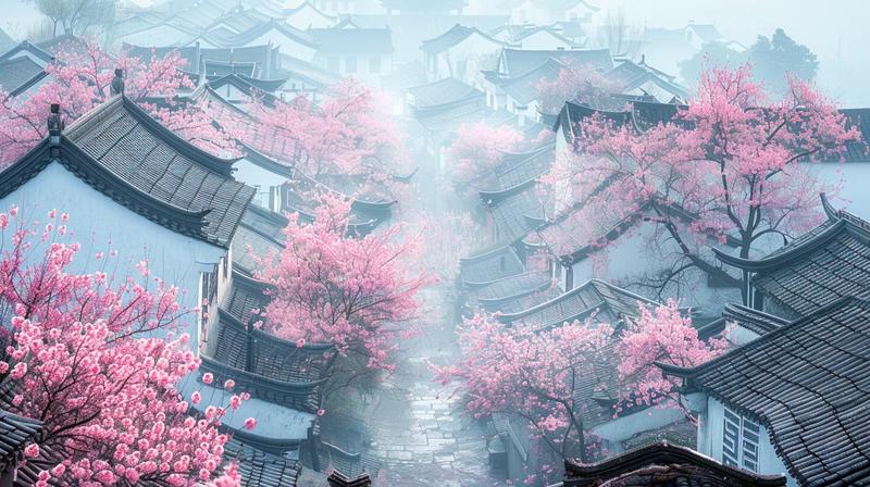 【使用Midjourney绘画分享139】
主题：Midjourney｜春意尽在眼前
✅闯入静谧