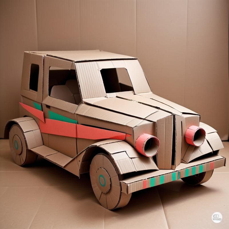 今天我们继续来分享有趣的 Lora，今天听雨要分享的是一个纸板风格的 Lora (SDXL)，蛮有意