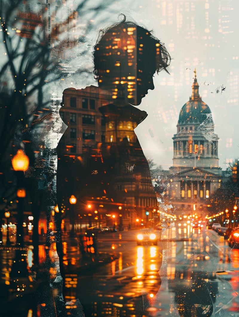 008:这组图使用了一个非常重要的摄影技巧:双重曝光(double exposure),以增加神秘感