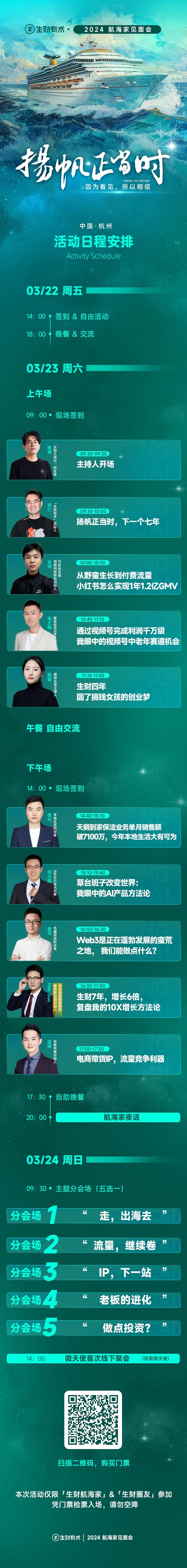 扬帆正当时。
不管过去的一年怎么样，也不管未来一年别人怎么说，对于我，对于生财团队，都是扬帆正当时