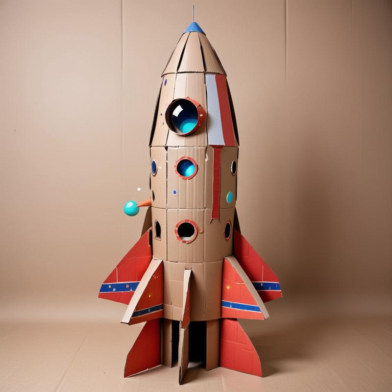 今天我们继续来分享有趣的 Lora，今天听雨要分享的是一个纸板风格的 Lora (SDXL)，蛮有意