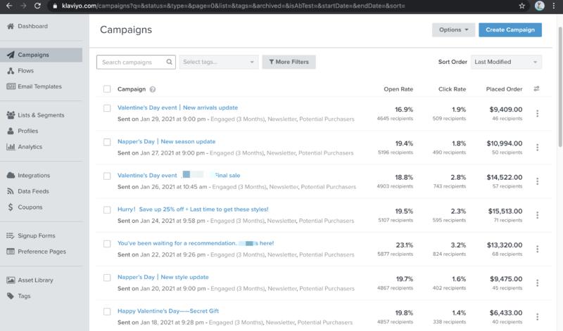 我做的一个独立站使用Klaviyo做邮件营销每天获得1万美金额外收入