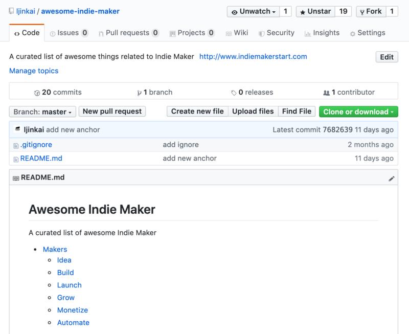 大家端午节快乐，今天上线了一个小站点 www.indiemakerstart.com。
在做一些独立