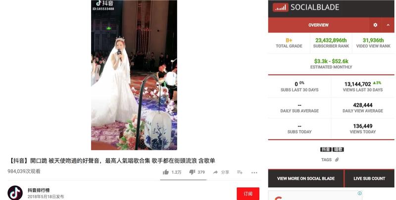 抖音养活了大把的youtuber